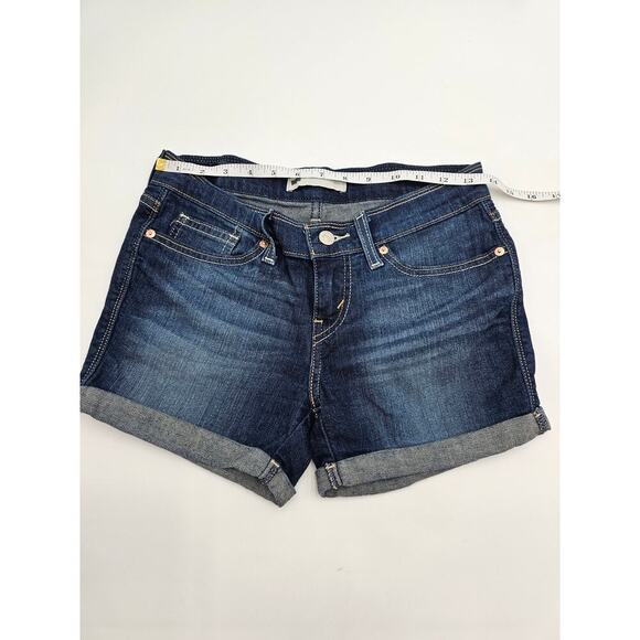 Levi Strauss Women's Size 5 Midi Cuffed Medium Wash Jean Shorts - Picture 5 of 8